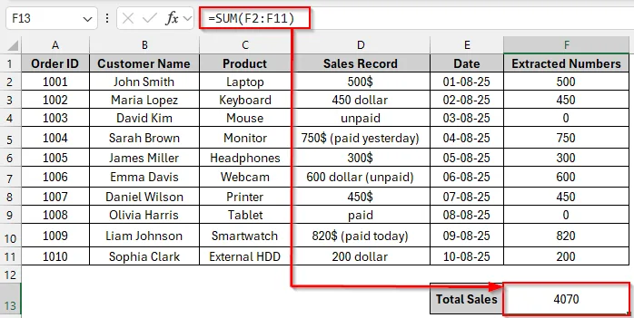 Dynamic Array with the Combination of Text Functions