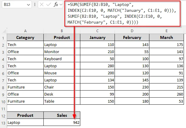 Summation for Dynamic Ranges Based on Multiple Criteria