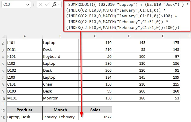 Calculate Sum Based on Numeric Condition