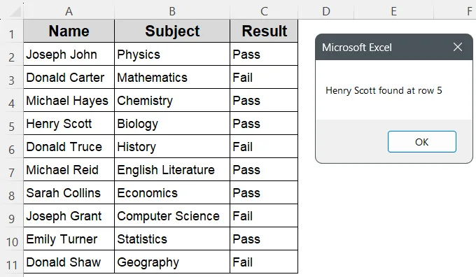 Use WorksheetFunction.Match to Find an Exact Match in VBA