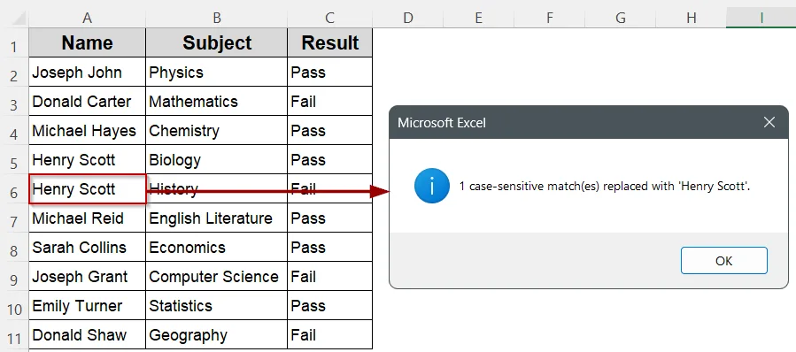Perform a Case-Sensitive Exact Match and Replace in VBA