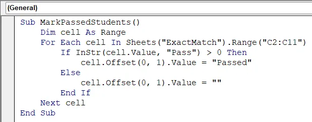 Use the InStr Function to Identify Exact Matches in VBA