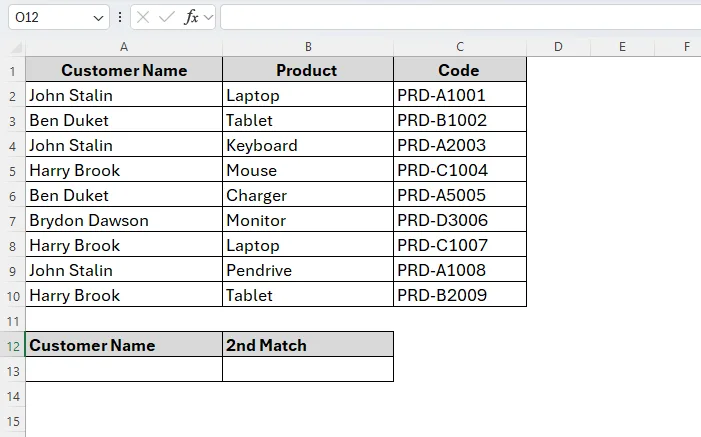 Vlookup Second Match Using a Helper Column