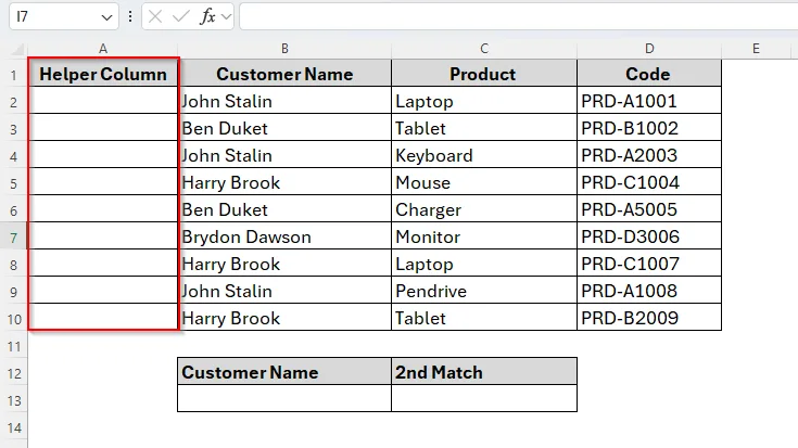 Vlookup Second Match Using a Helper Column