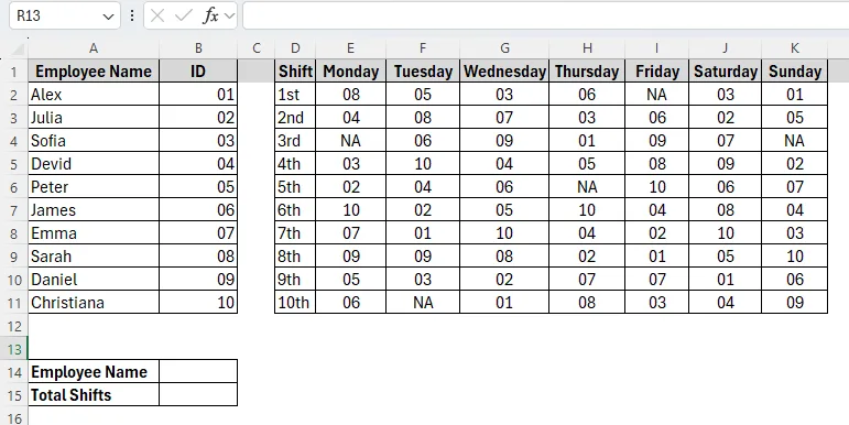 Using VLOOKUP with COUNTIF to Count the Occurrences