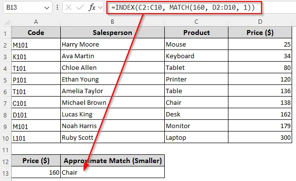 Finding Approximate Matches with XLOOKUP vs INDEX MATCH