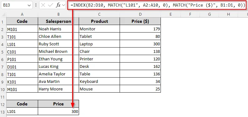 Two-Way Lookup with XLOOKUP vs INDEX MATCH Functions