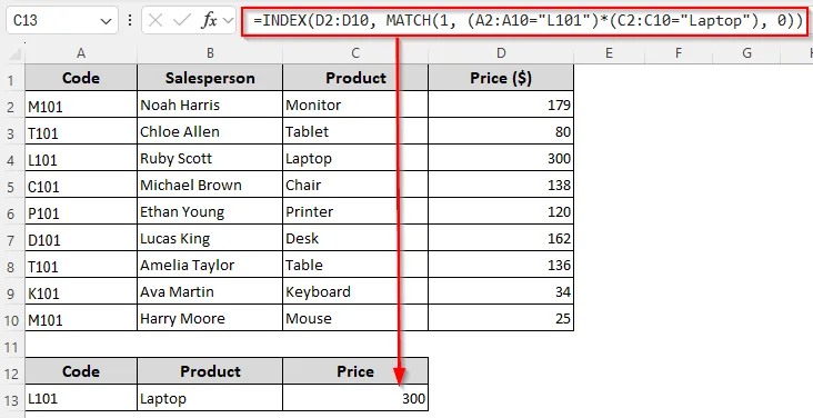 Lookup Based on Multiple Conditions with XLOOKUP vs INDEX MATCH