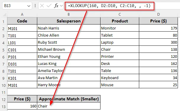 Finding Approximate Matches with XLOOKUP vs INDEX MATCH