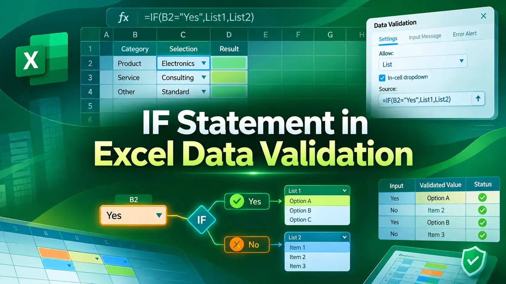 How to Use IF Statement in Excel Data Validation (6 Examples)