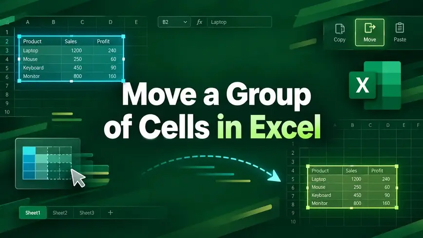 How to Move a Group of Cells in Excel (5 Different Ways)
