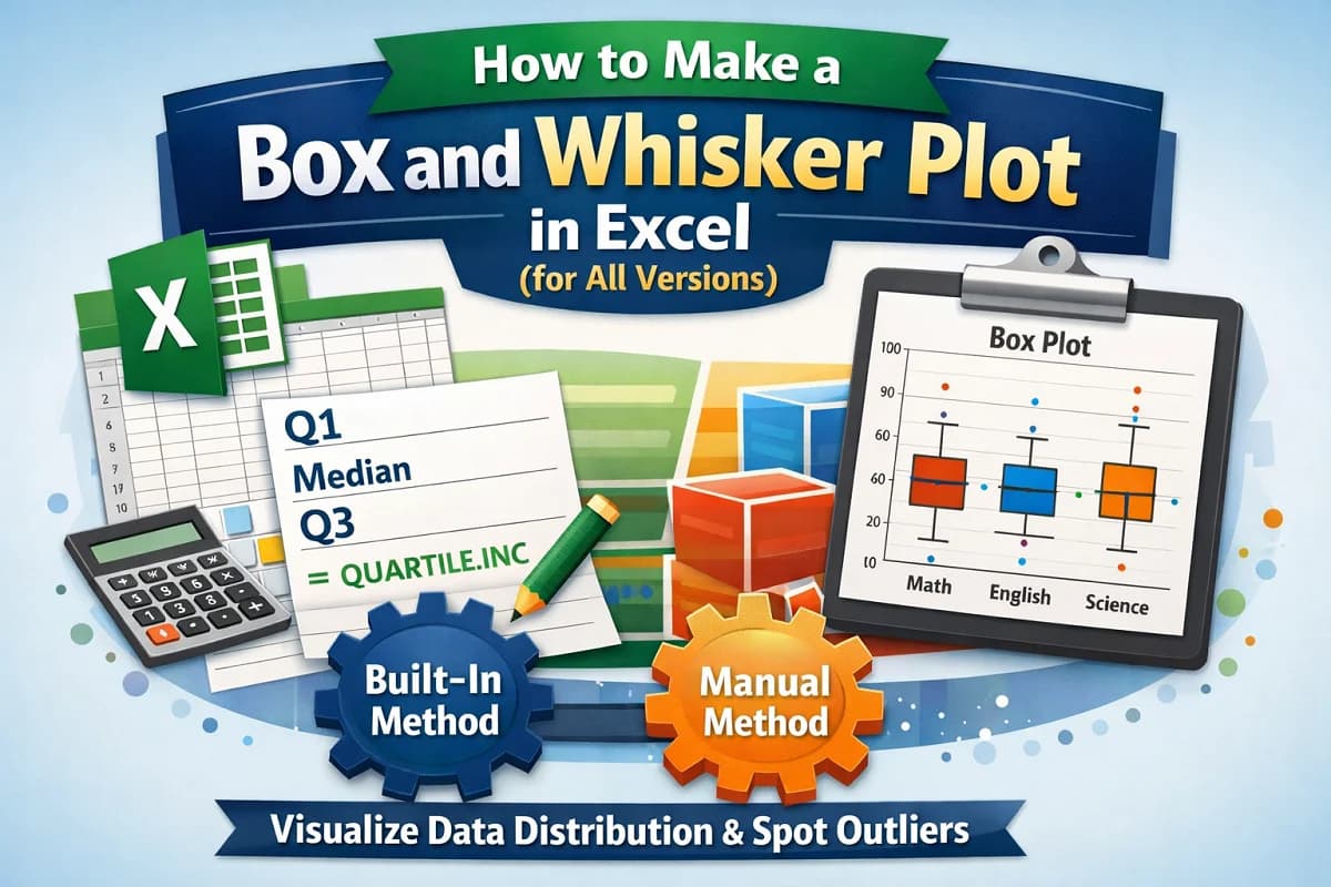 How to Make a Box and Whisker Plot in Excel (for All Versions)