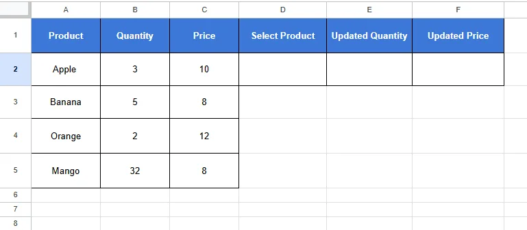 updating cell values dataset