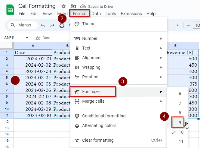 How to Format Cells in Google Sheets
