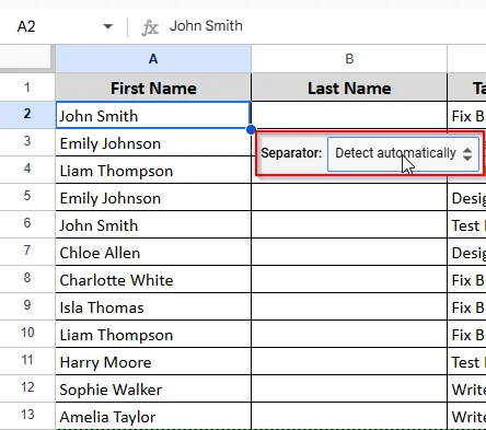 separator menu