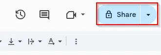 clicking share option image in the edit permission method