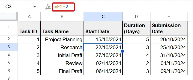How to Add Dates in Google Sheets Automatically