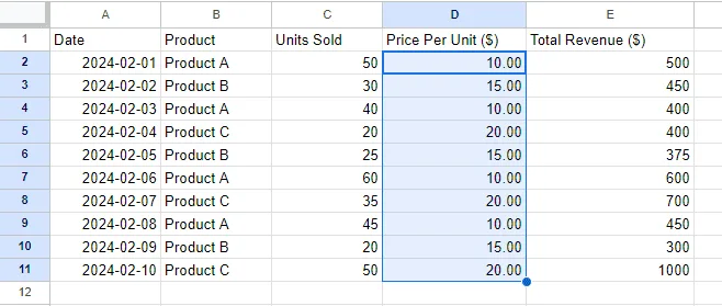 How to Format Cells in Google Sheets