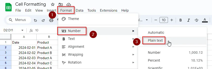 How to Format Cells in Google Sheets