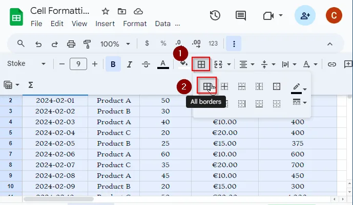 How to Format Cells in Google Sheets