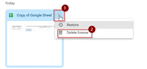 delete forever option